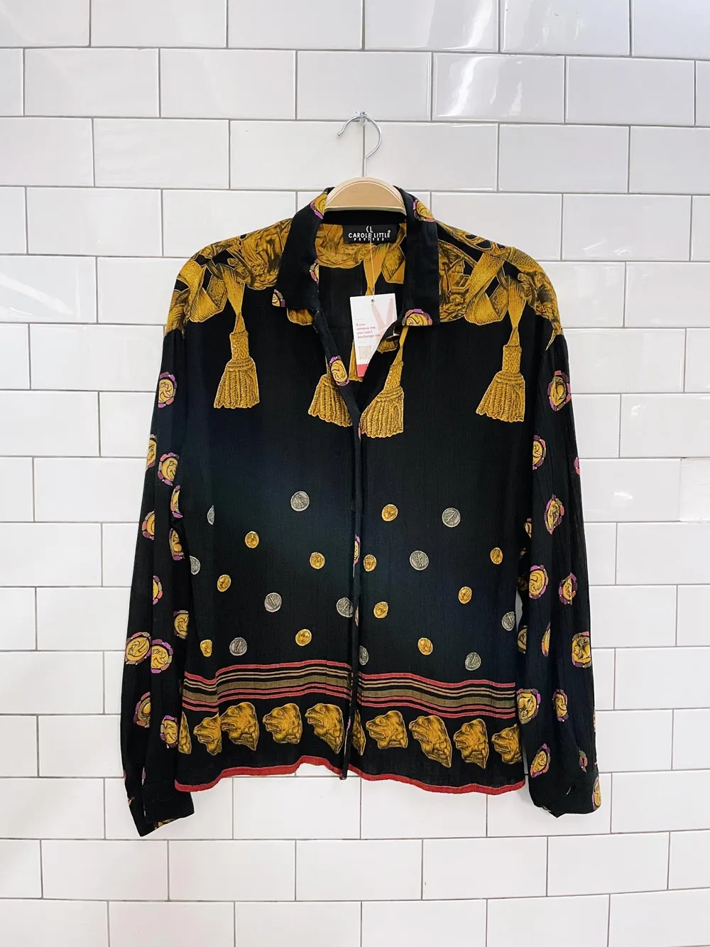 vintage carol little coin + tassels blouse sold by Good Market Thrift Store