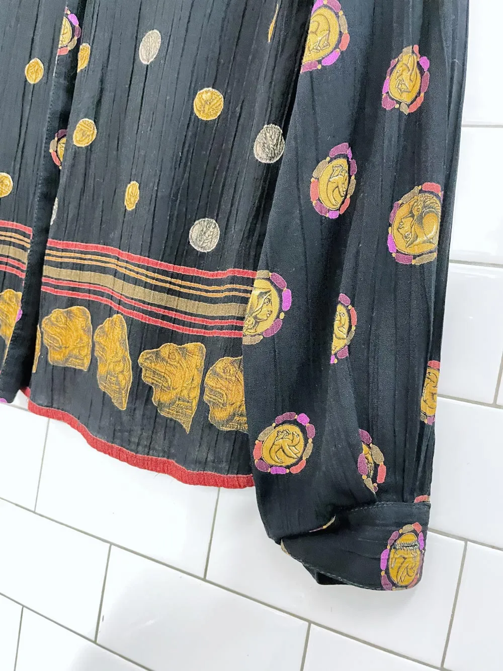 vintage carol little coin + tassels blouse sold by Good Market Thrift Store product image thumbnail 3