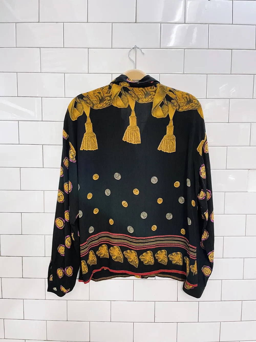 vintage carol little coin + tassels blouse sold by Good Market Thrift Store product image thumbnail 4