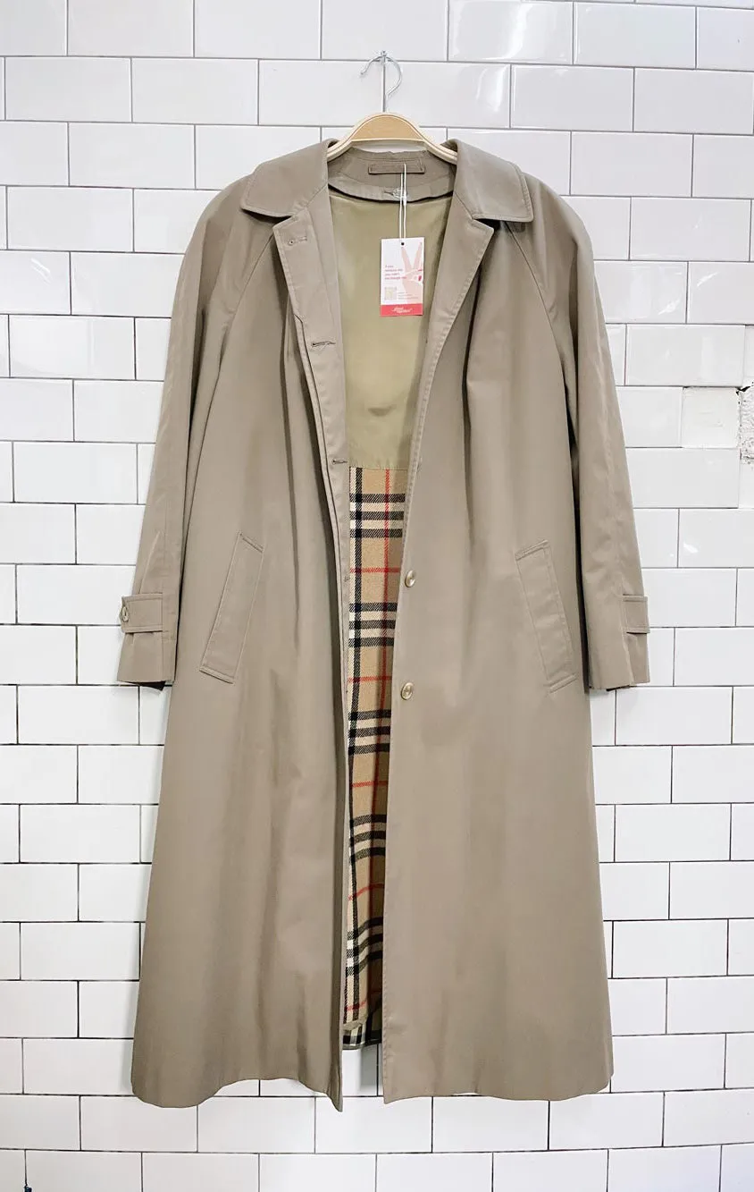 vintage hellysport wool-bend nova check lined trench coat sold by Good Market Thrift Store