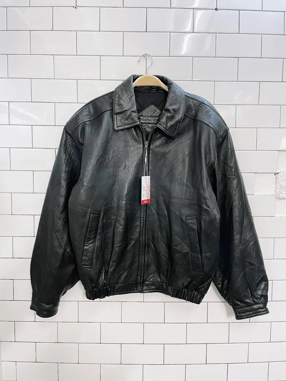 vintage christian dumas butter leather bomber jacket sold by Good Market Thrift Store