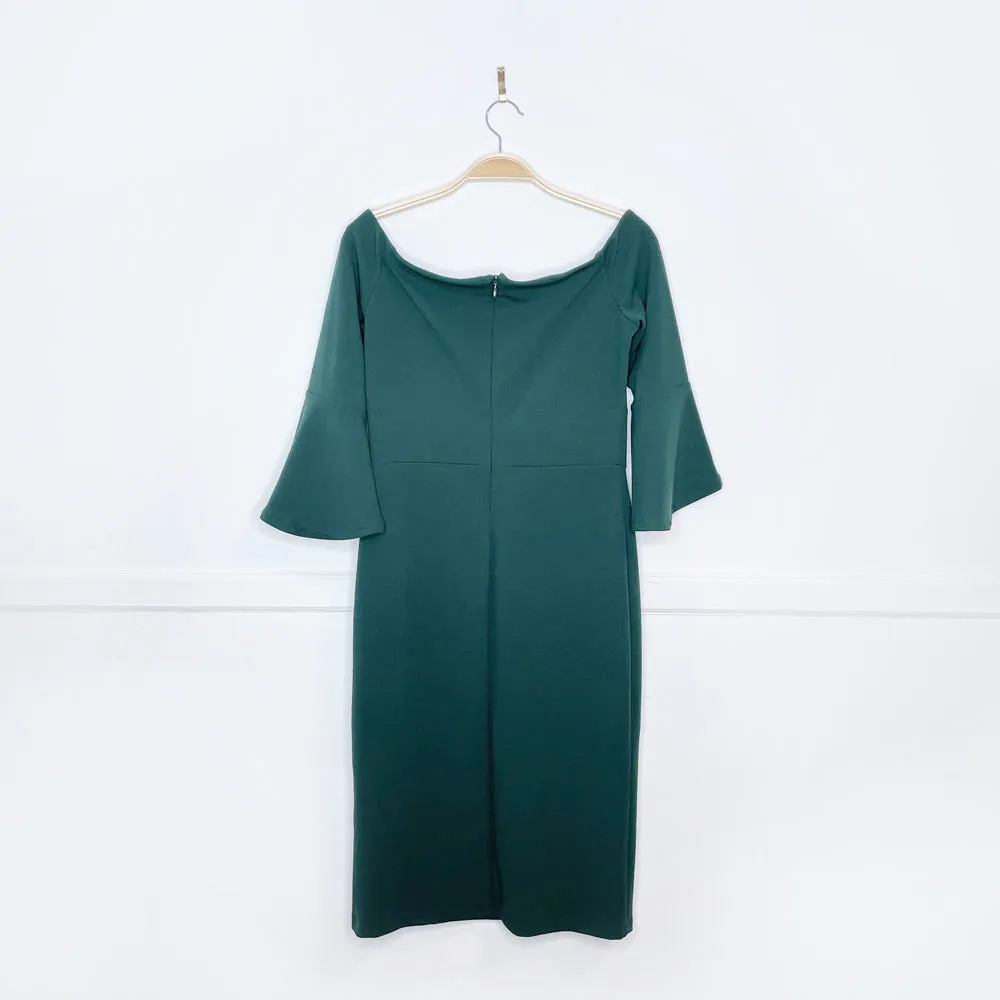 h&m off shoulder flutter sleeve midi dress sold by Good Market Thrift Store product image thumbnail 3