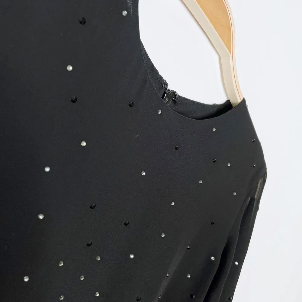 french connection ostrich feather trim blouse sold by Good Market Thrift Store product image thumbnail 3