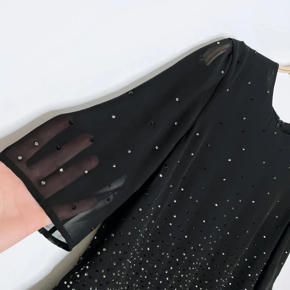 french connection ostrich feather trim blouse sold by Good Market Thrift Store product image thumbnail 5