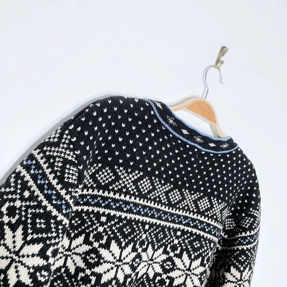 vintage ll bean nordic snowflake knit cardigan sold by Good Market Thrift Store product image thumbnail 4