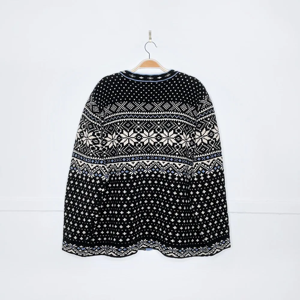 vintage ll bean nordic snowflake knit cardigan sold by Good Market Thrift Store product image thumbnail 3