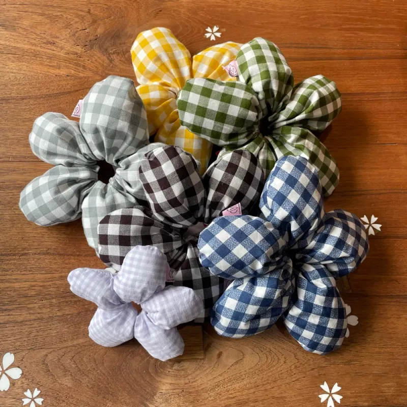 handmade puffer scrunchie by no romance sold by Good Market Thrift Store