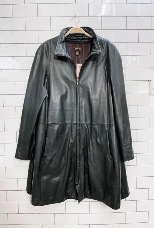 vintage 00s danier minimal zip butter leather jacket sold by Good Market Thrift Store