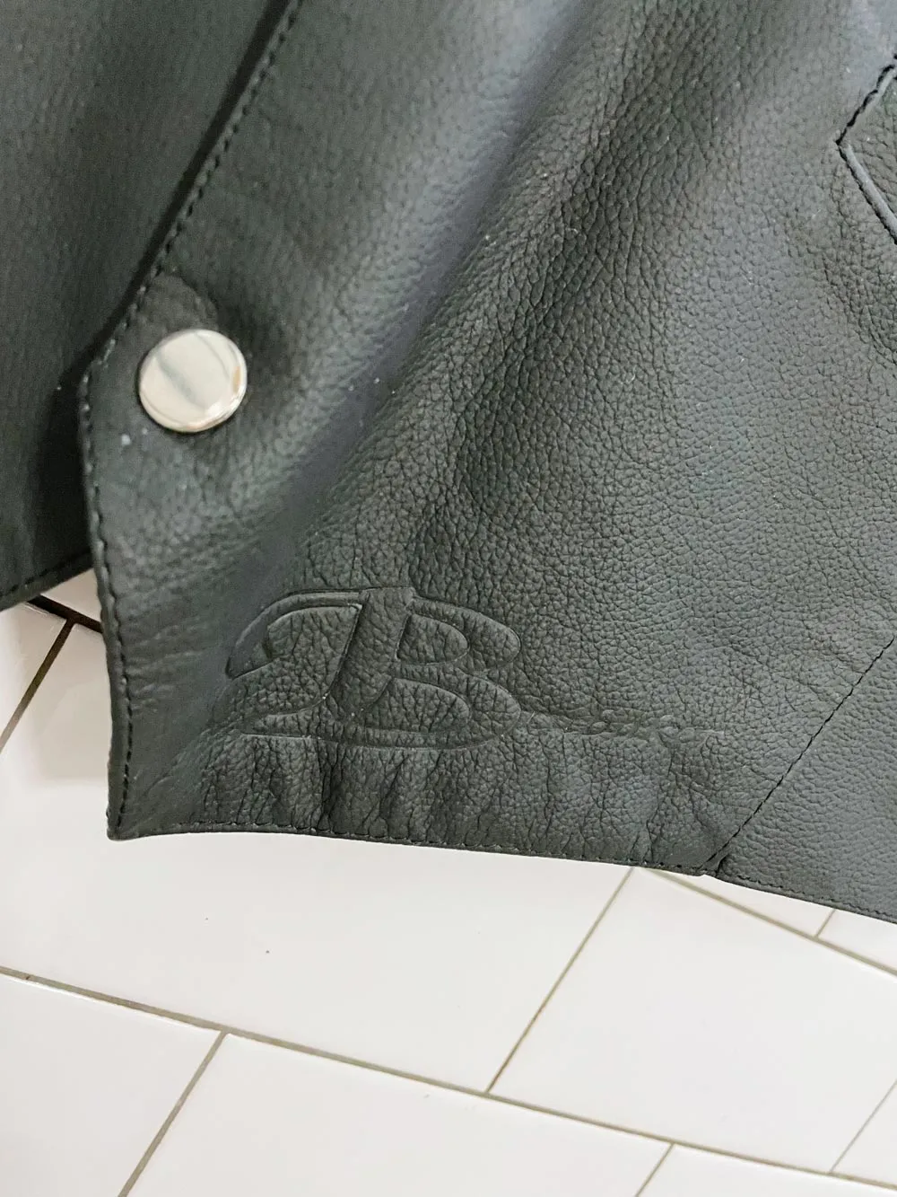 vintage brubaker leather biker vest sold by Good Market Thrift Store product image thumbnail 2