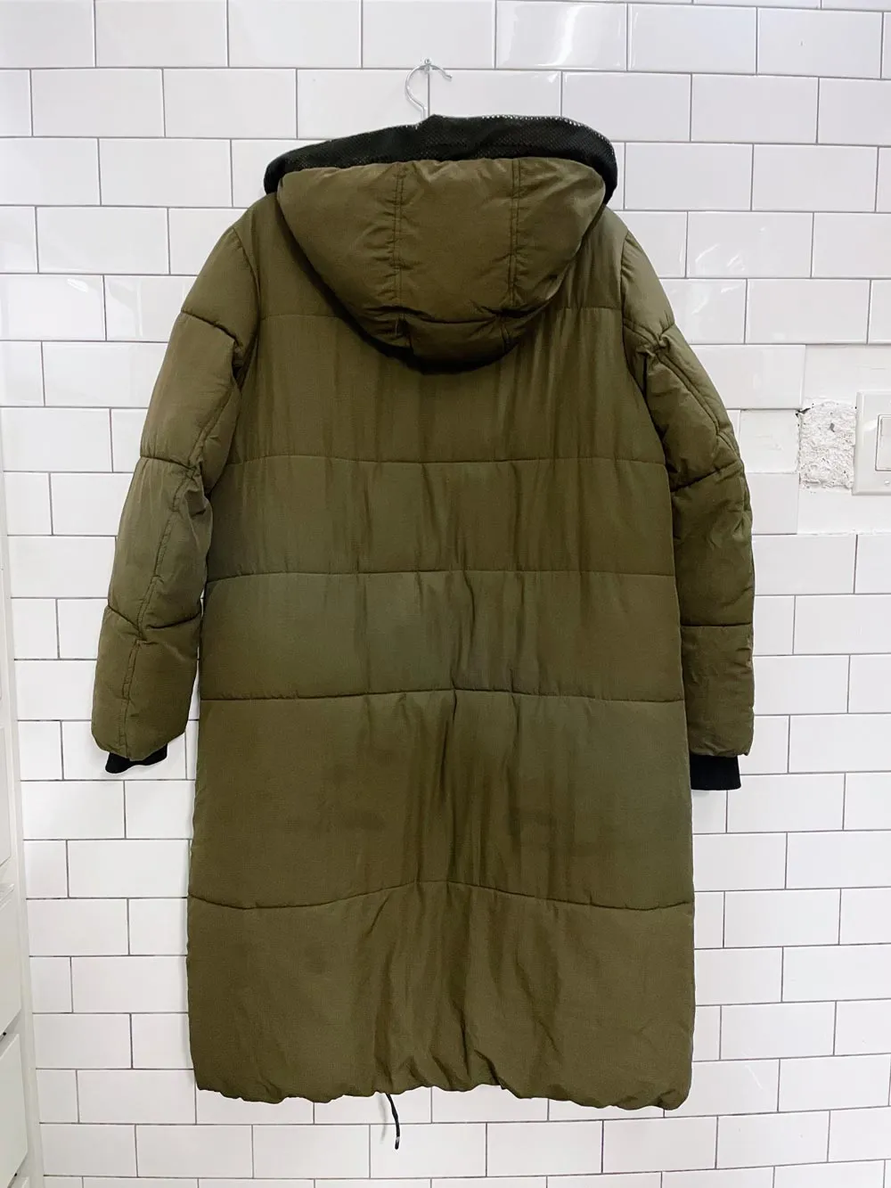 h&m logg khaki long hooded parka sold by Good Market Thrift Store product image thumbnail 3