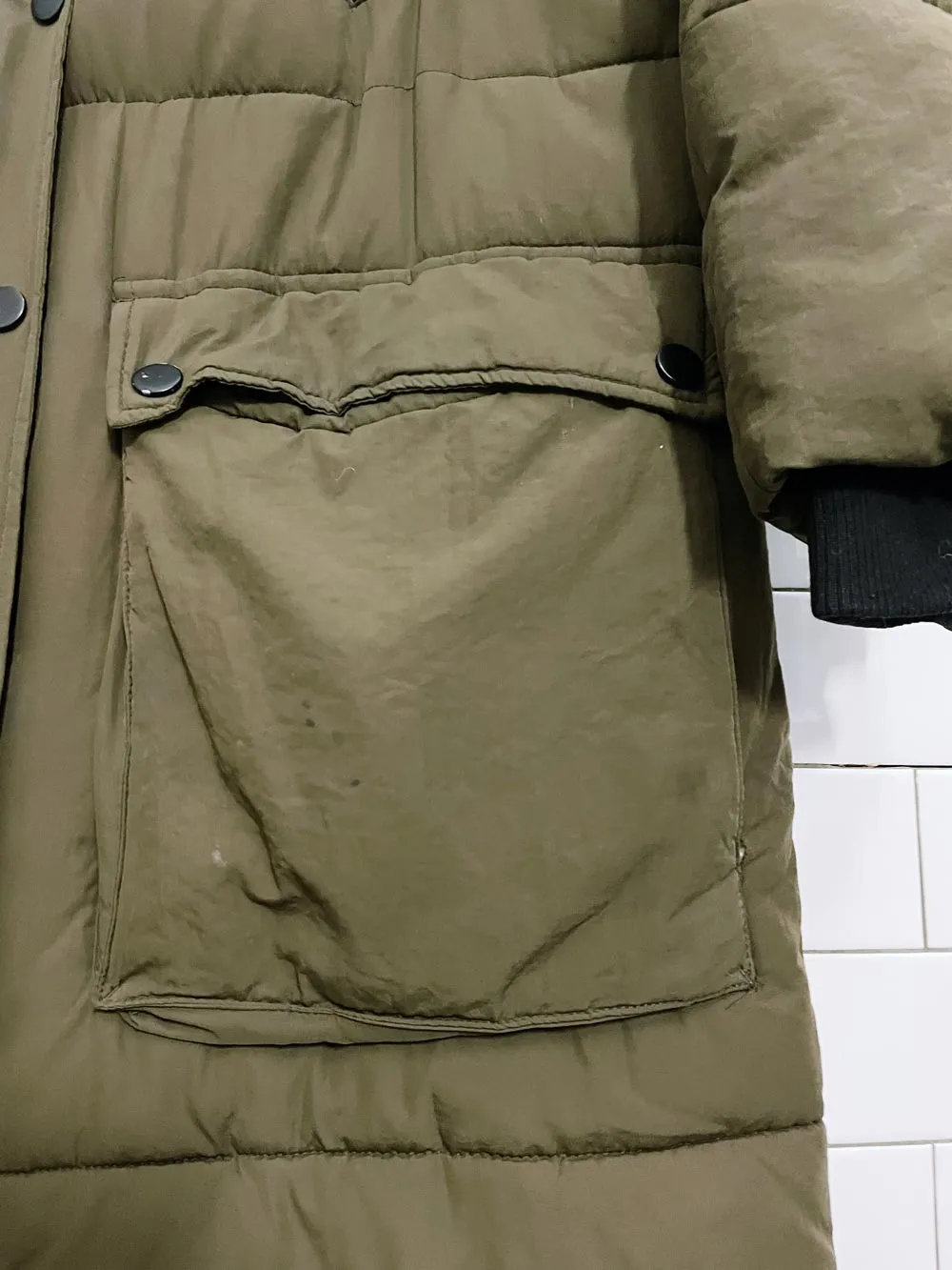 h&m logg khaki long hooded parka sold by Good Market Thrift Store product image thumbnail 5