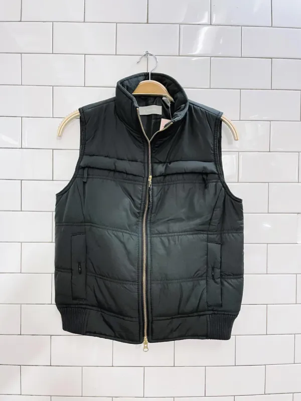 liz claiborne black puffer vest sold by Good Market Thrift Store