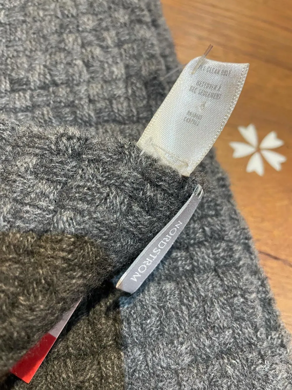 nordstrom cashmere-wool waffle scarf sold by Good Market Thrift Store product image thumbnail 2