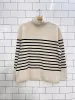 nwt h&m oversized striped knit turtleneck sold by Good Market Thrift Store