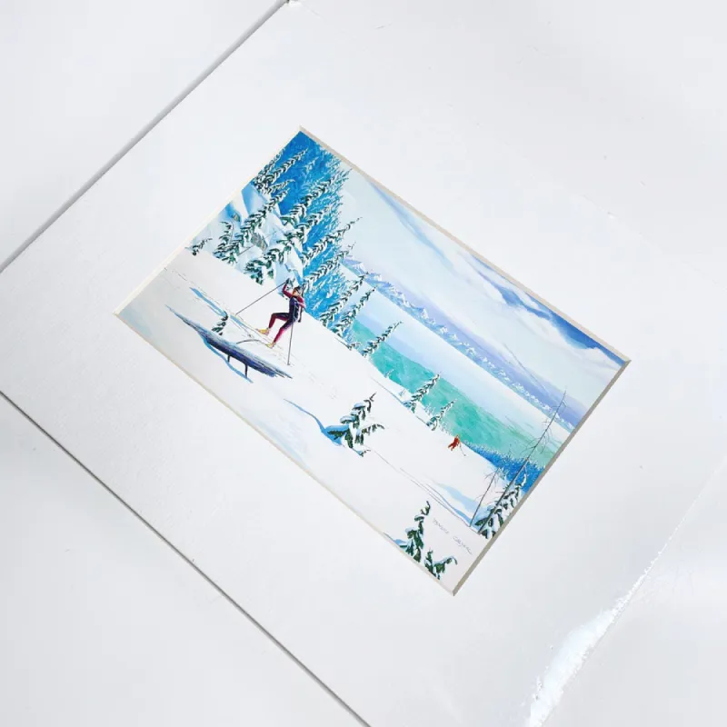 vintage 1995 winter games bruce cryer setting the pace art print sold by Good Market Thrift Store