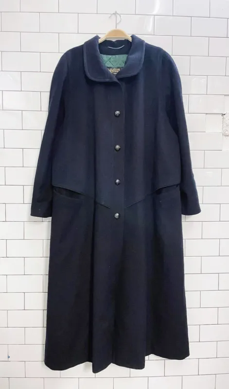 vintage loden frey wool-blend pleated cape coat sold by Good Market Thrift Store