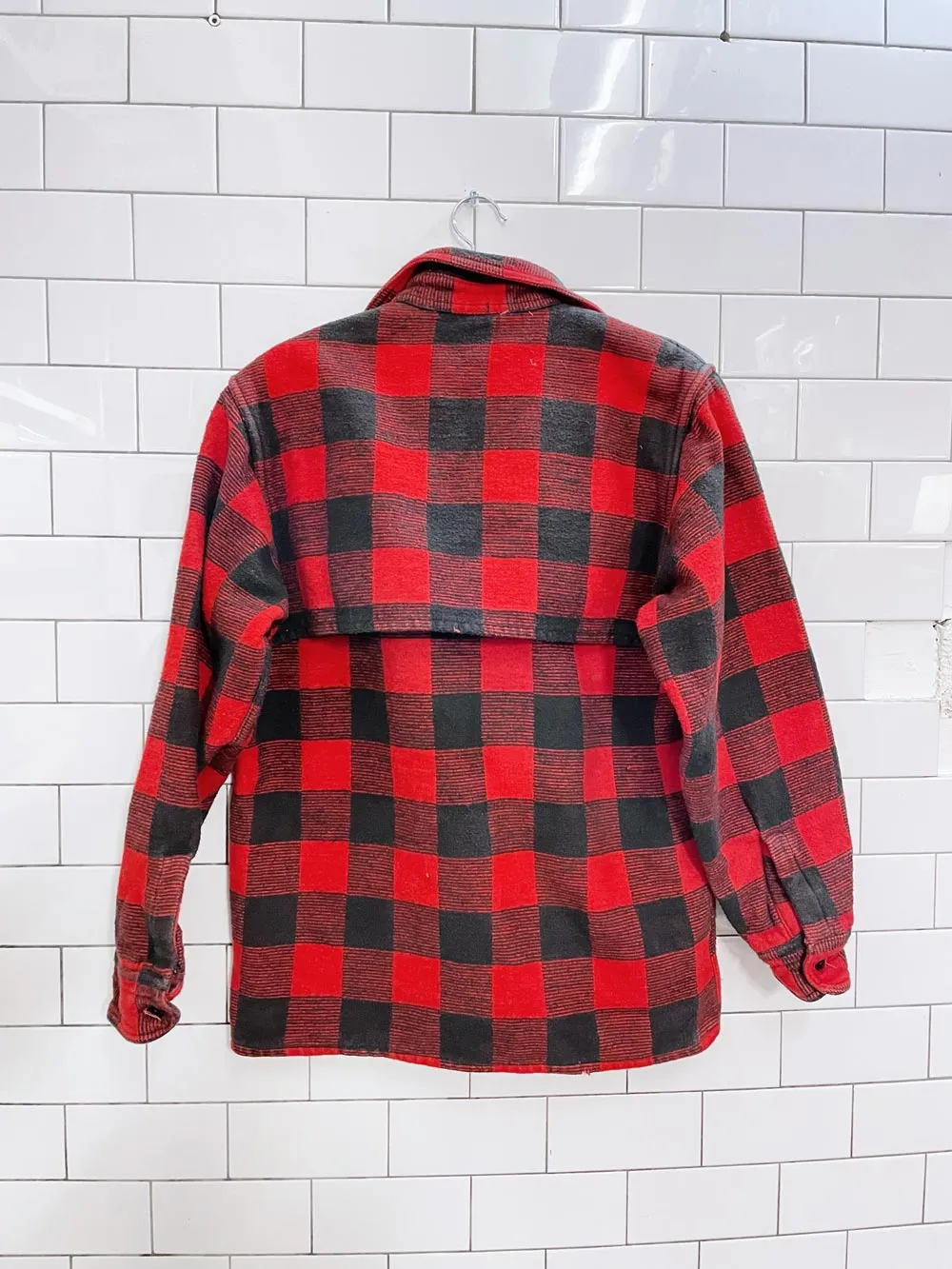 vintage comforti buffalo plaid heavy flannel shirt jacket sold by Good Market Thrift Store product image thumbnail 3