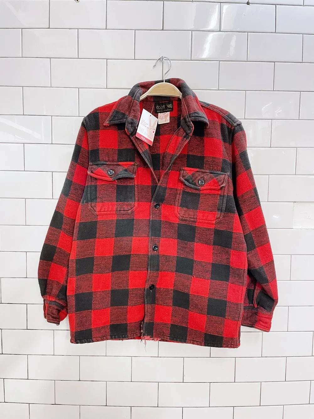 vintage comforti buffalo plaid heavy flannel shirt jacket sold by Good Market Thrift Store