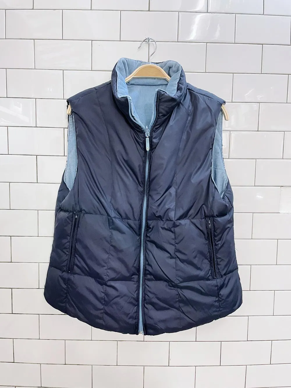 vintage windriver reversible corduroy down vest sold by Good Market Thrift Store product image thumbnail 3
