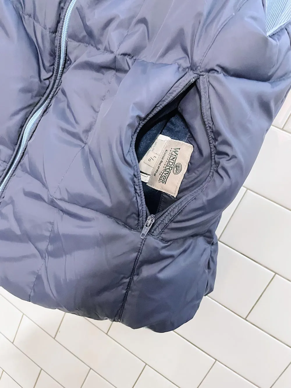 vintage windriver reversible corduroy down vest sold by Good Market Thrift Store product image thumbnail 5