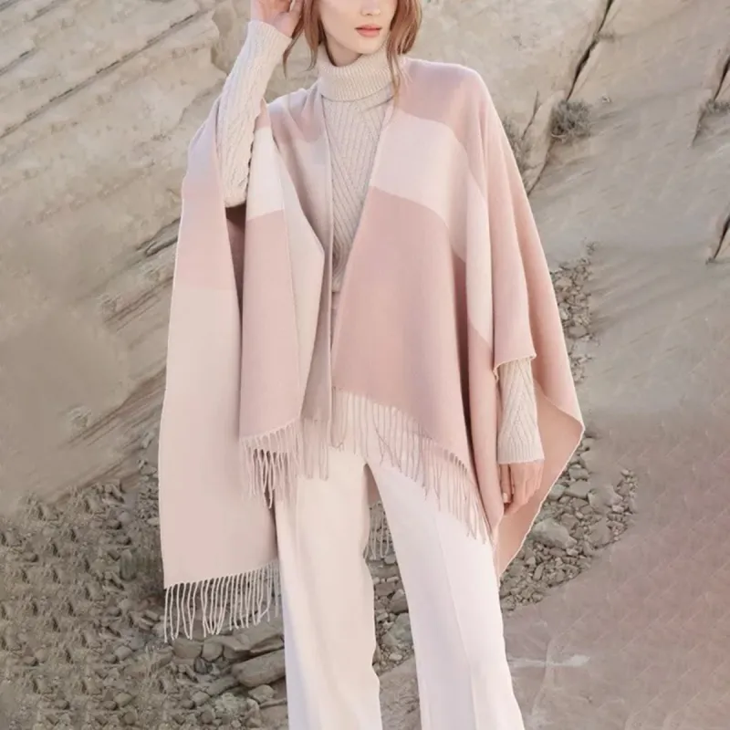 soia & kyo mirel woven blanket stripe wrap scarf sold by Good Market Thrift Store
