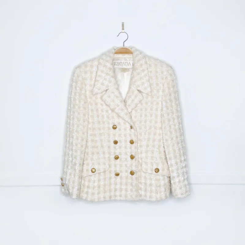 vintage 80s escada wool-blend snow queen jacket sold by Good Market Thrift Store