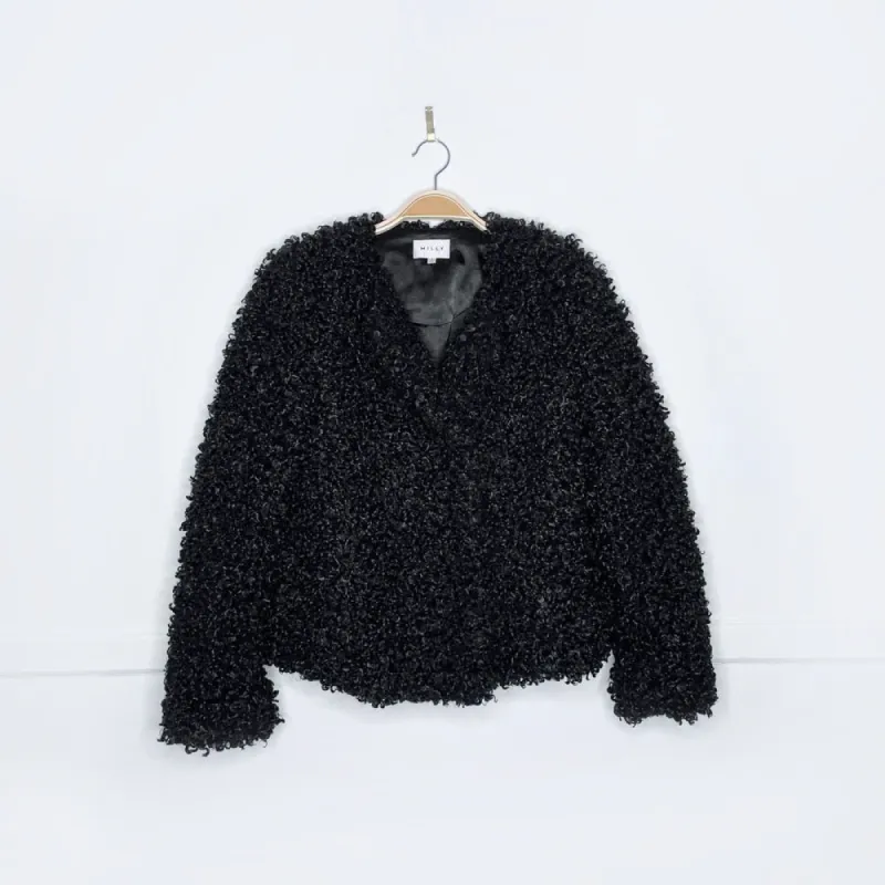 milly faux fur persian lamb short coat sold by Good Market Thrift Store