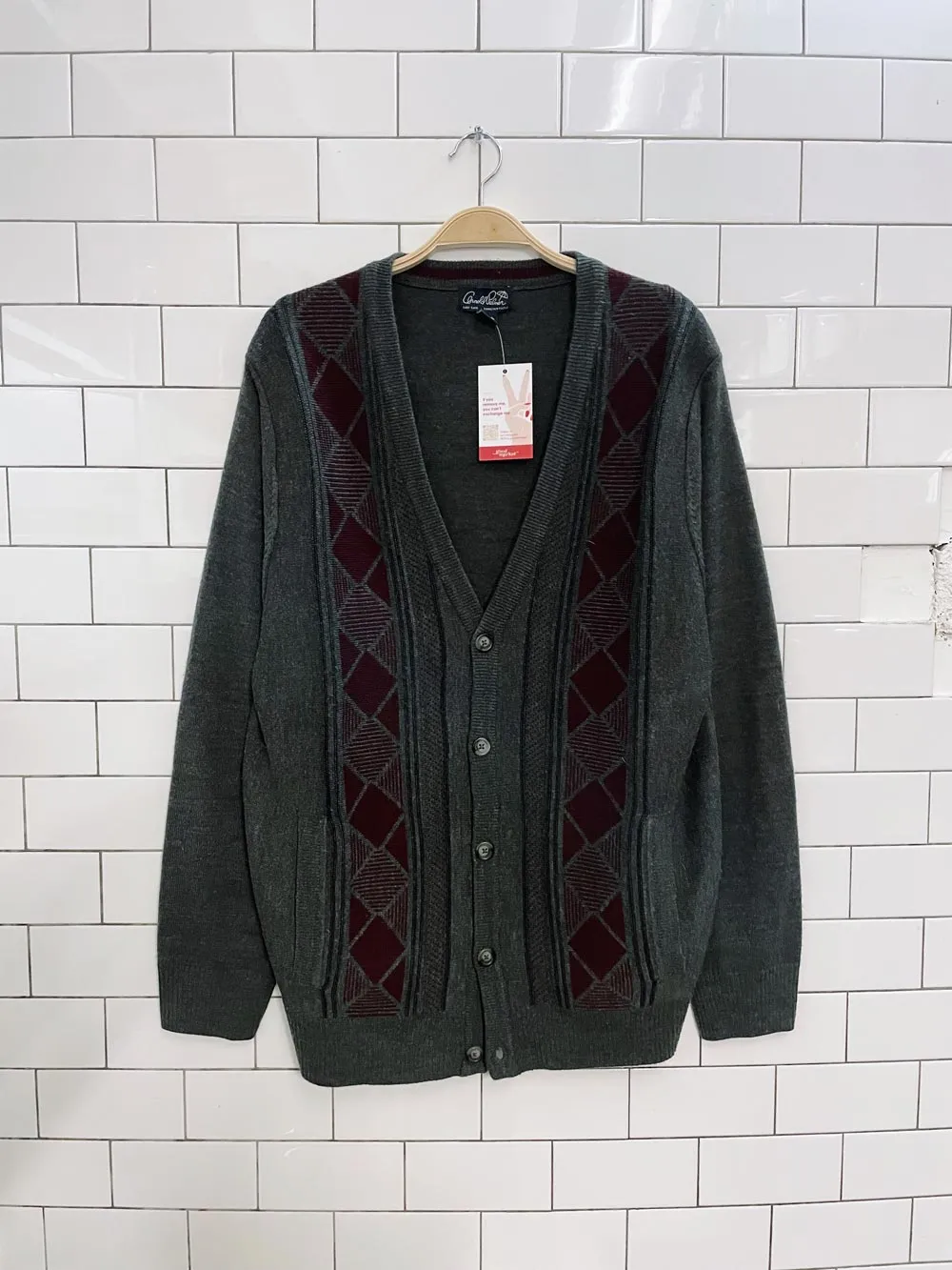 vintage arnold palmer knit dad cardigan sold by Good Market Thrift Store