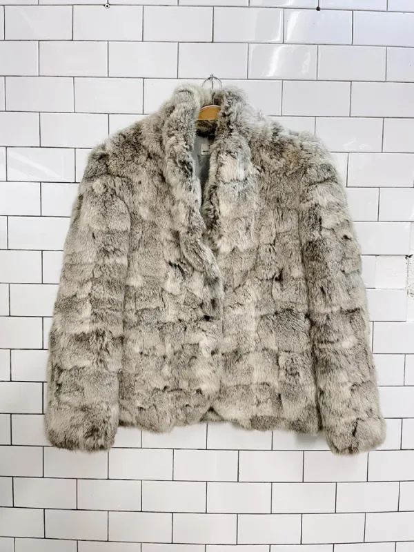 vintage 80s lapin rabbit fur short coat sold by Good Market Thrift Store