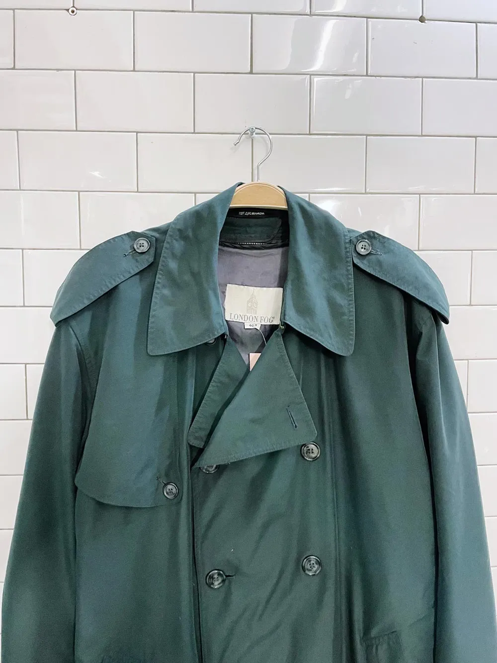 vintage london fog wool lined soft trench coat sold by Good Market Thrift Store