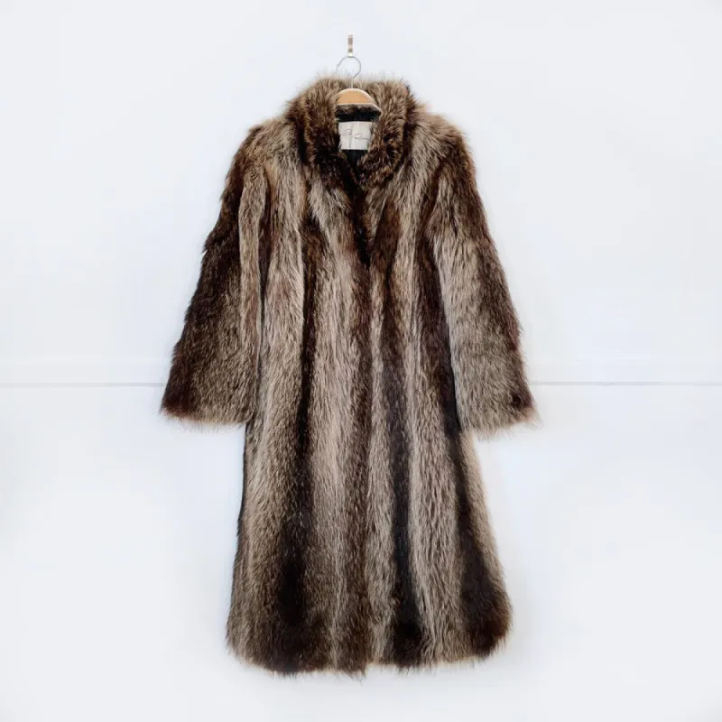 vintage simpsons the room beaver fur long coat sold by Good Market Thrift Store