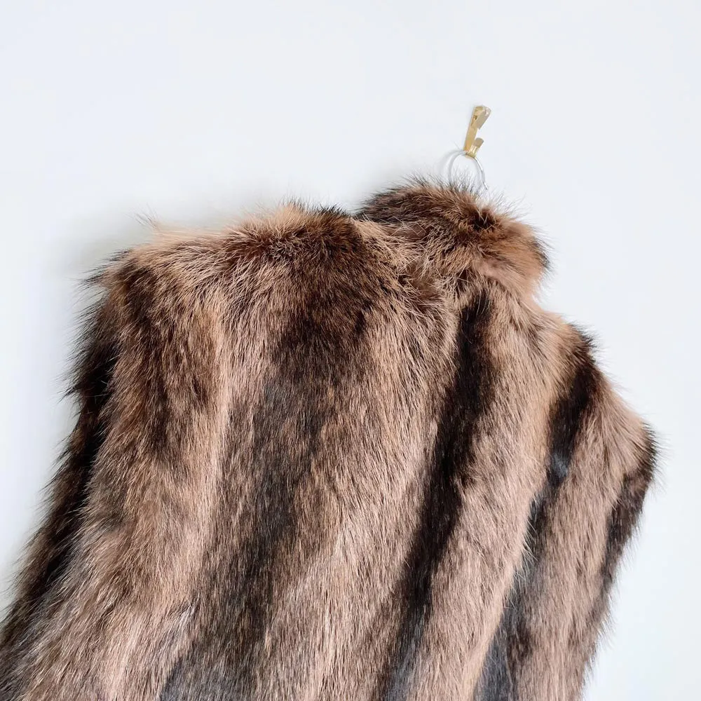 vintage lush beaver fur curved line vest sold by Good Market Thrift Store product image thumbnail 5