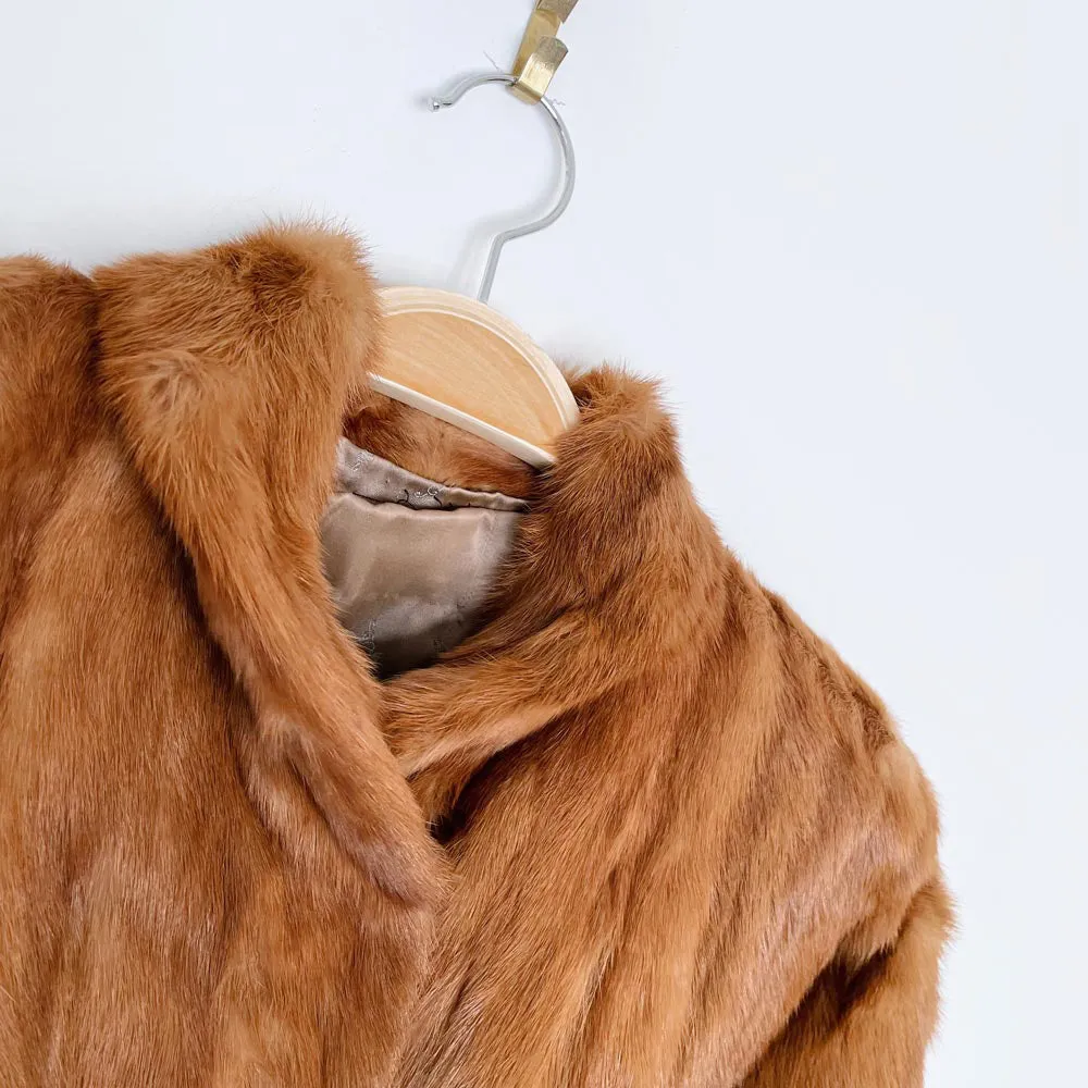 vintage 60s mink princess cut fur coat sold by Good Market Thrift Store product image thumbnail 2