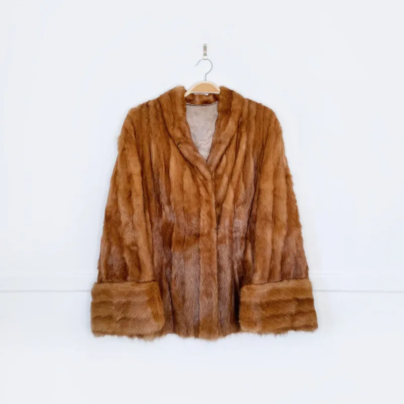 vintage 60s mink princess cut fur coat sold by Good Market Thrift Store