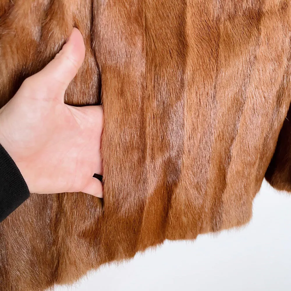 vintage 60s mink princess cut fur coat sold by Good Market Thrift Store product image thumbnail 4