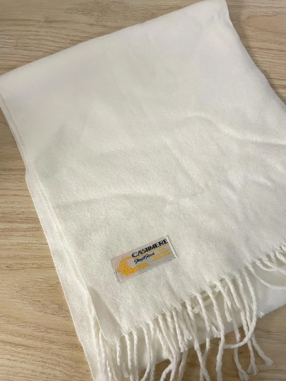 vintage white cashmere scarf sold by Good Market Thrift Store