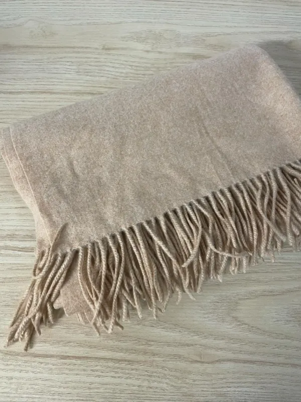 neutral xl super soft fringe scarf sold by Good Market Thrift Store