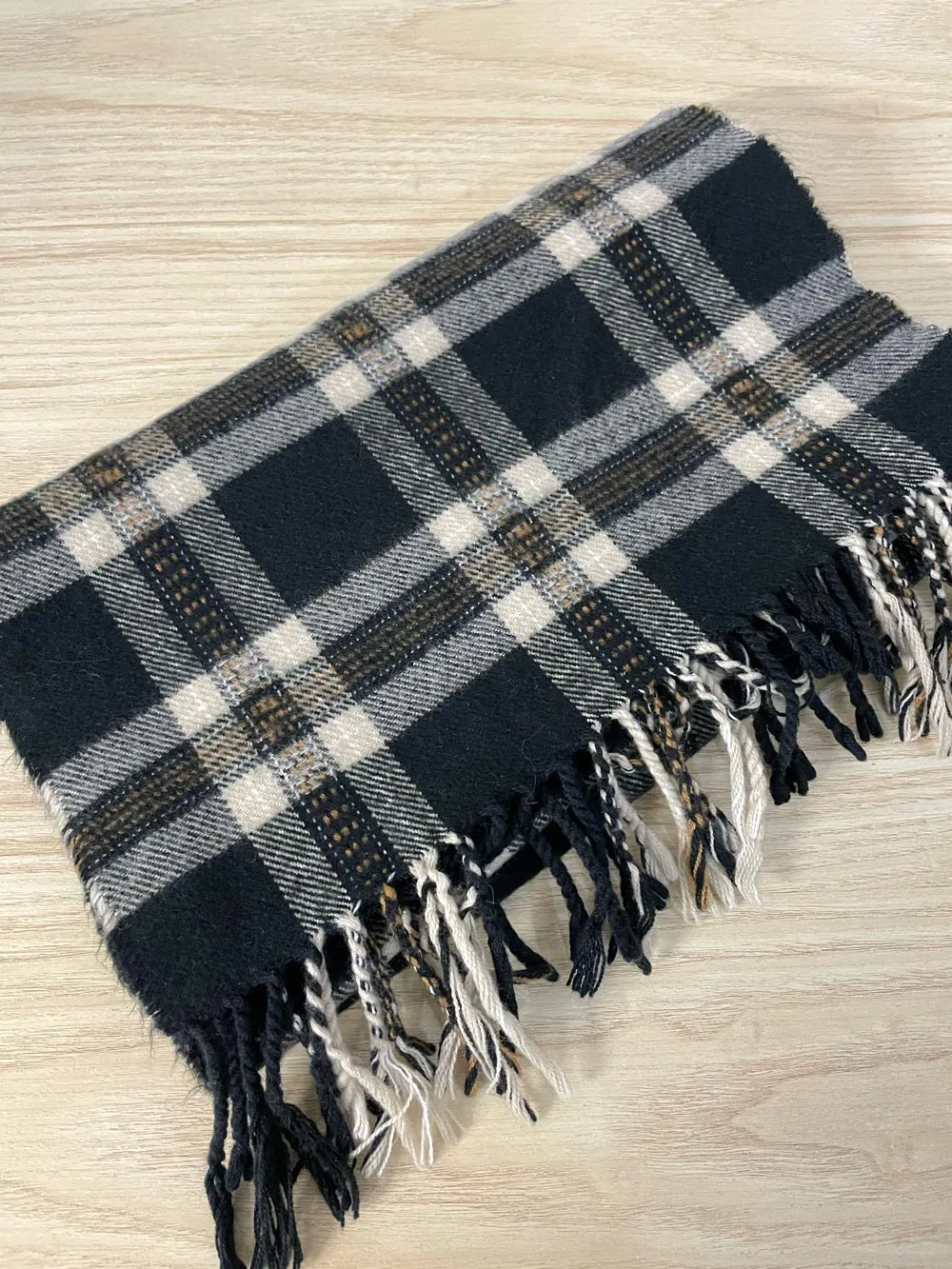 softer than cashmere plaid scarf sold by Good Market Thrift Store