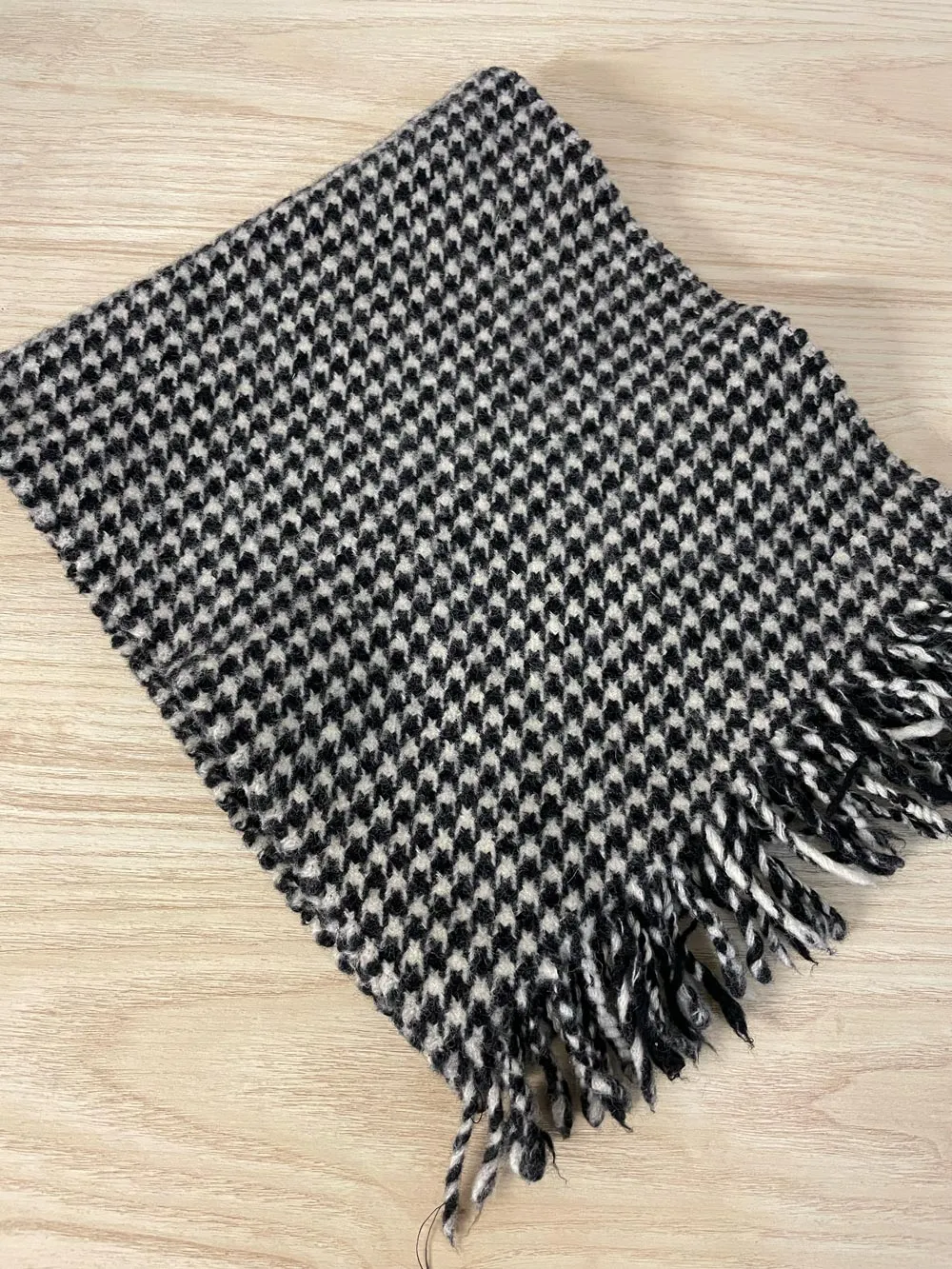 vintage wool houndstooth scarf sold by Good Market Thrift Store