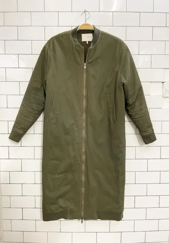 oak + fort maxi bomber jacket sold by Good Market Thrift Store