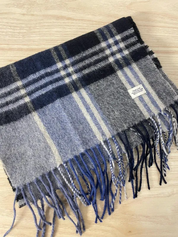 frank and oak wool tartan scarf sold by Good Market Thrift Store