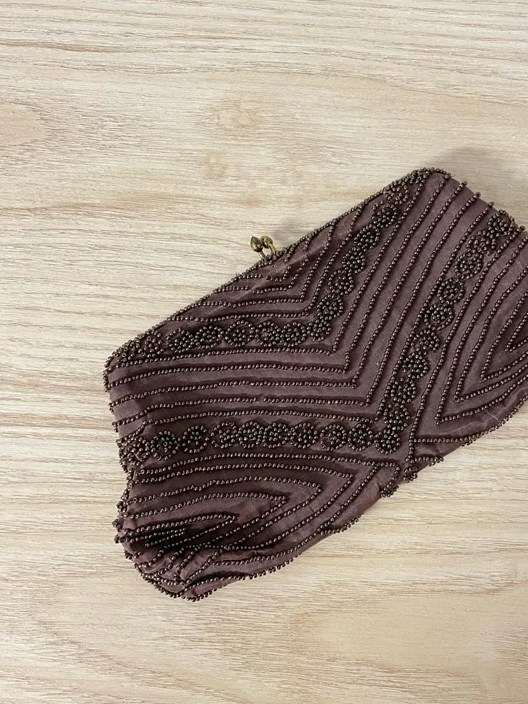 vintage handmade in belgium beaded clutch sold by Good Market Thrift Store