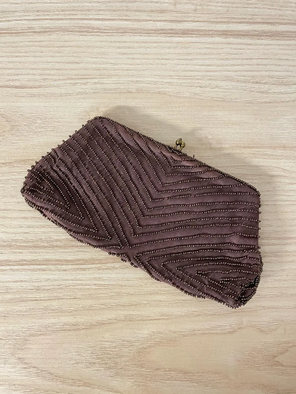 vintage handmade in belgium beaded clutch sold by Good Market Thrift Store product image thumbnail 2