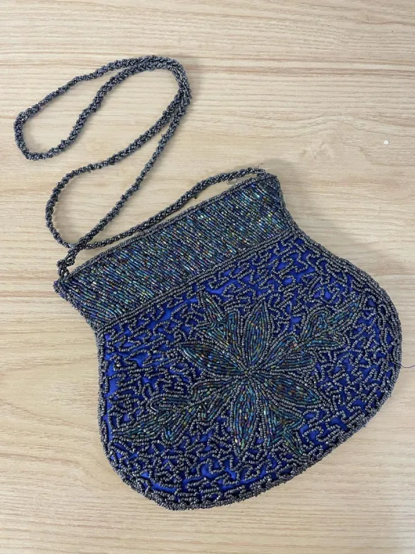 BODE Beaded Crochet Bag - Black | Parallel