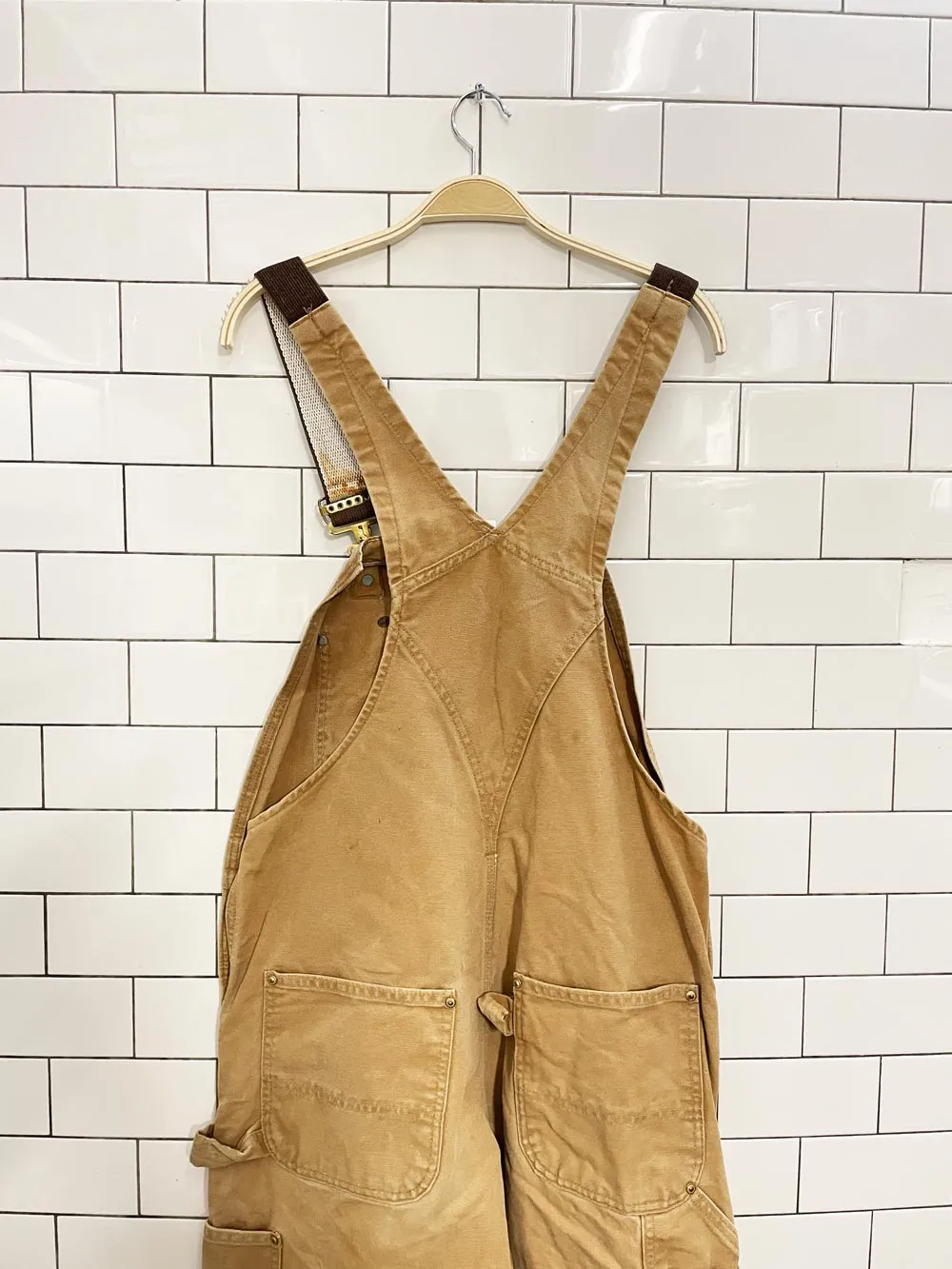 vintage 00s carhartt double knee overalls sold by Good Market Thrift Store product image thumbnail 2