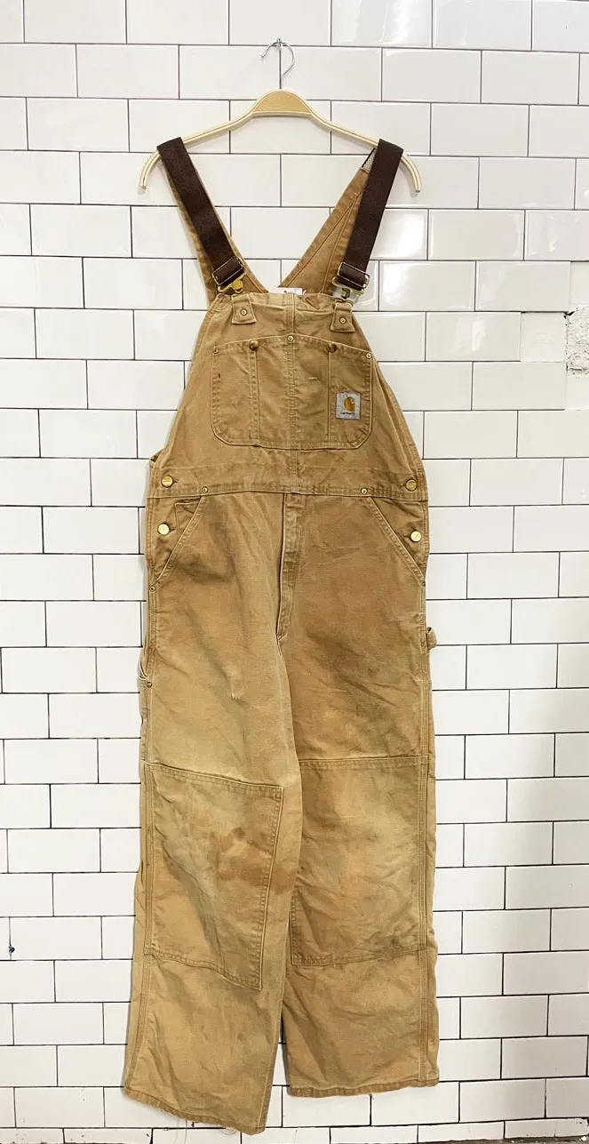 vintage 00s carhartt double knee overalls sold by Good Market Thrift Store product image thumbnail 3