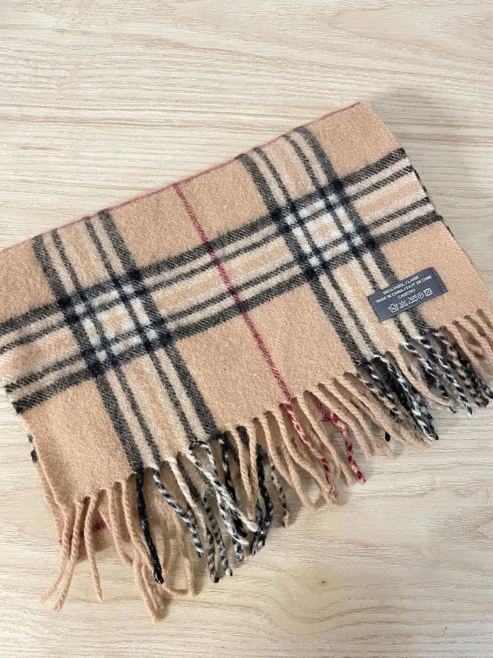 vintage 100% wool nova check scarf sold by Good Market Thrift Store