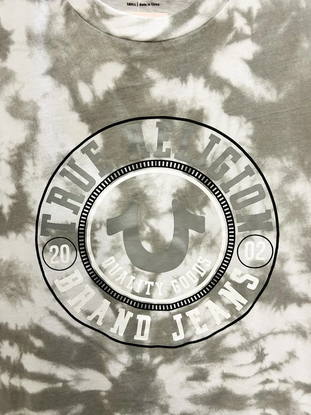 y2k true religion tie dye logo tee sold by Good Market Thrift Store product image thumbnail 2