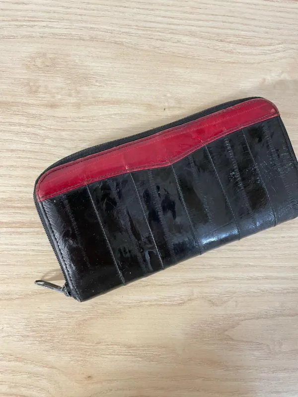 vintage eelskin leather wallet sold by Good Market Thrift Store