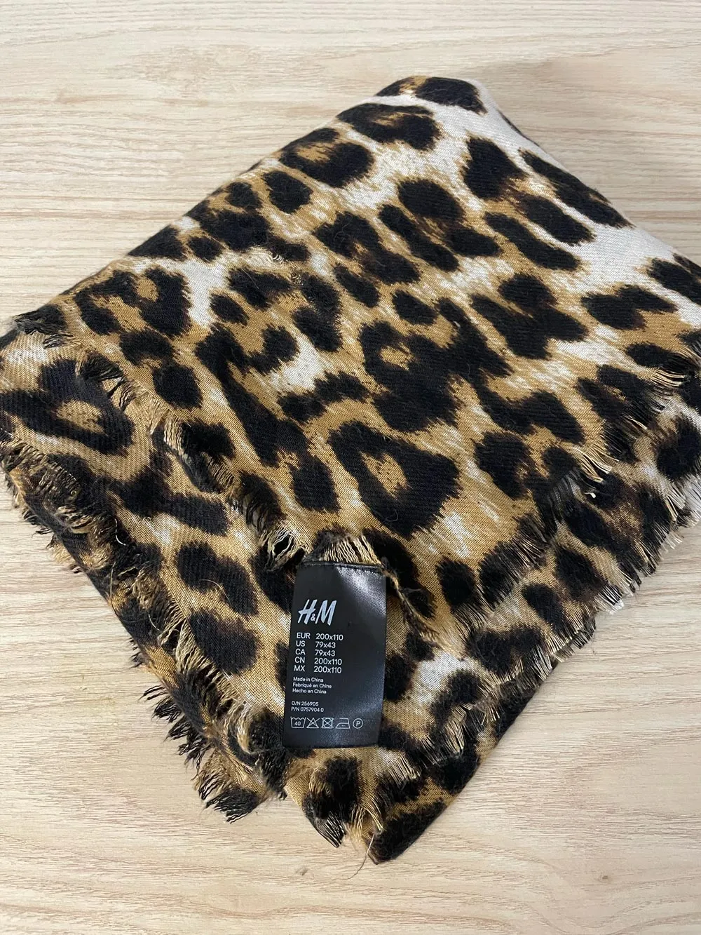 h&m xl animal print light blanket scarf sold by Good Market Thrift Store